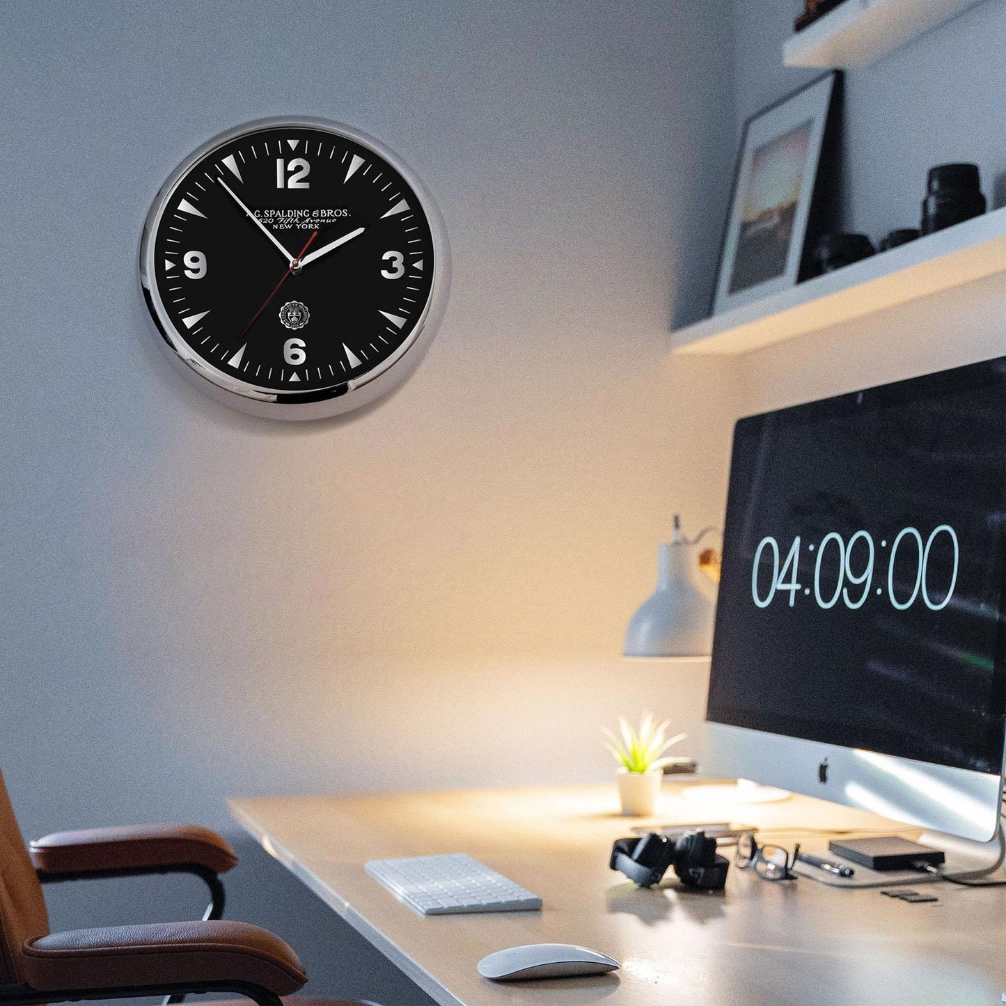 A. G. SPALDING & BROS. - Orologio da parete classic Nero