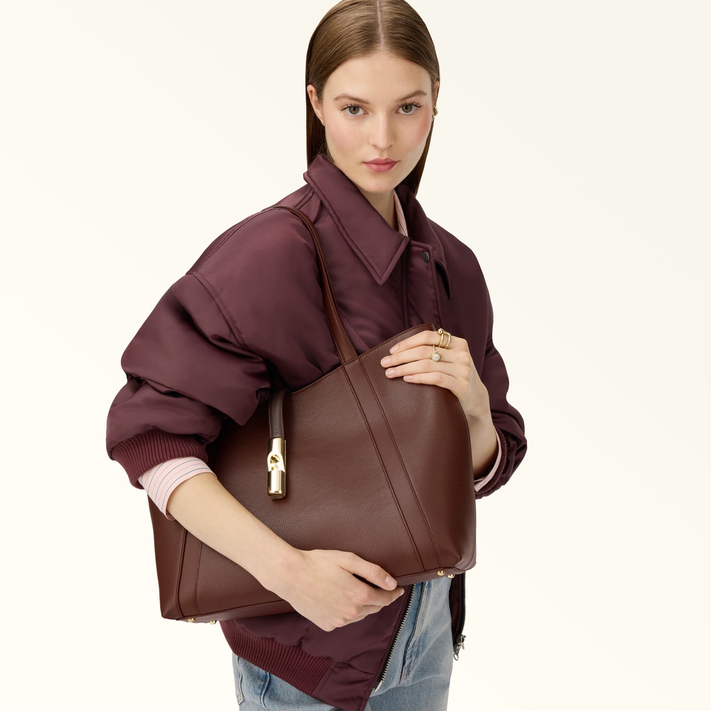 FURLA - Borsa Goccia Shopping L - Cioccolato
