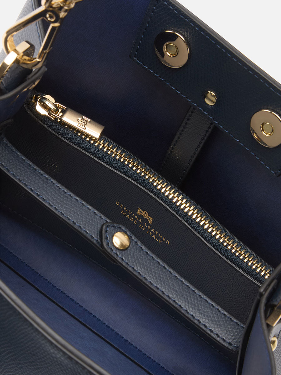 CUOIERIA FIORENTINA - Borsa Secchiello Alice Blue Navy