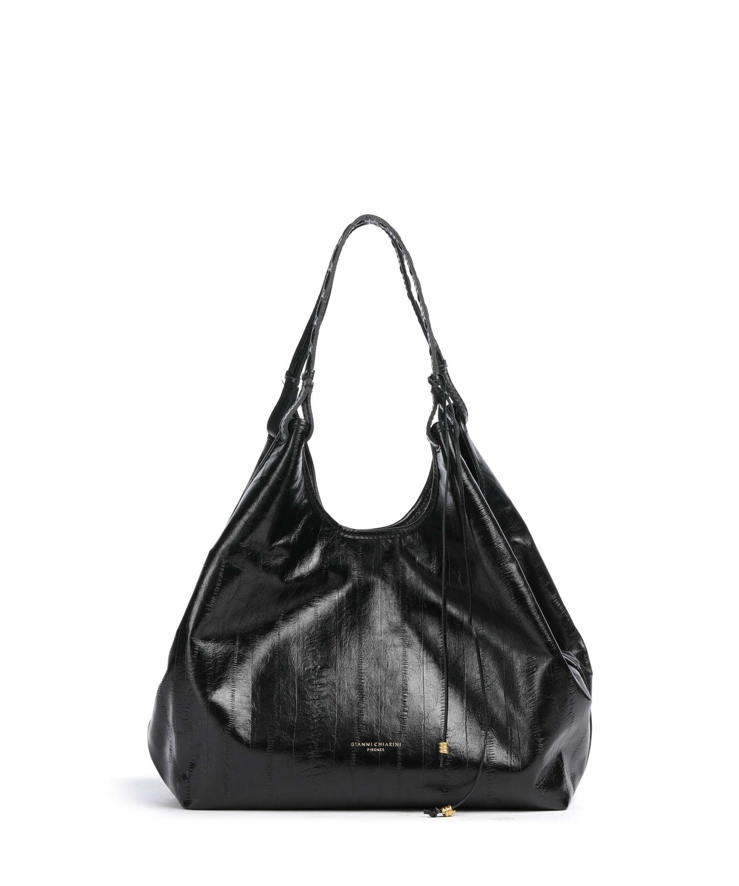 GIANNI CHIARINI - Borsa Dua Large pelle anguilla - Nero