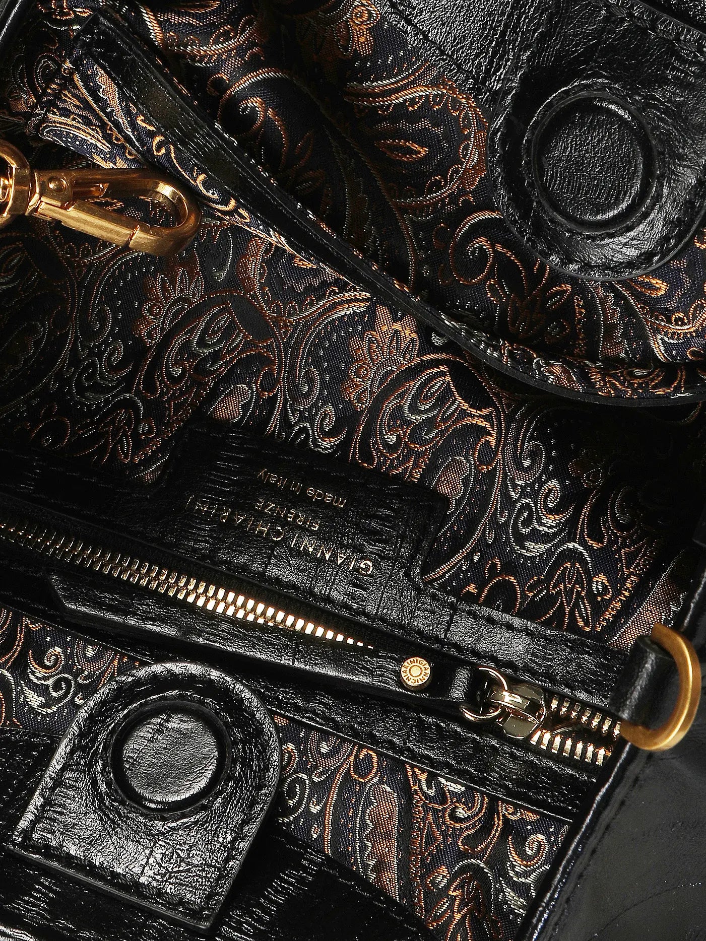 GIANNI CHIARINI - Borsa Dua Media pelle anguilla - Nero