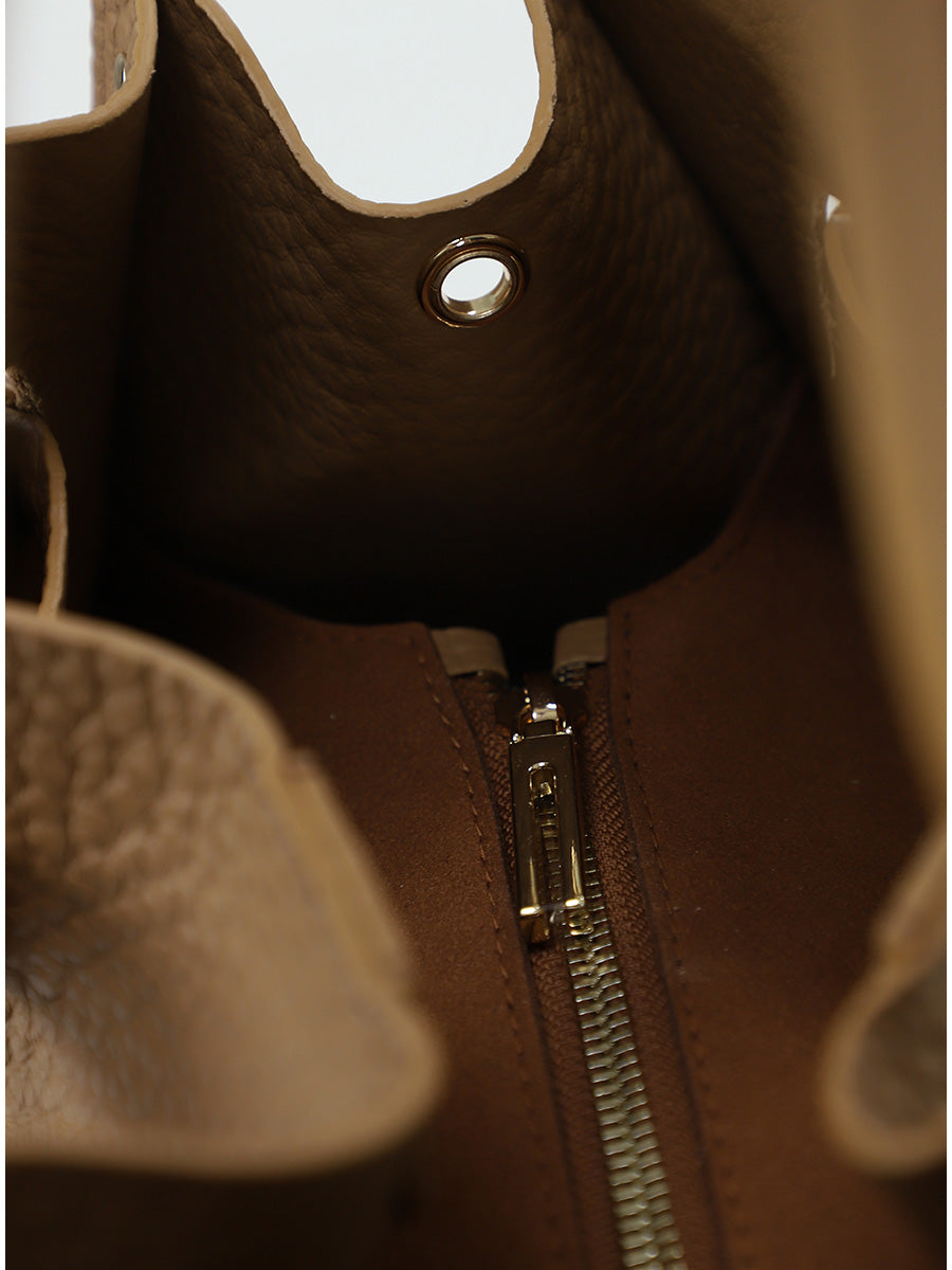 VISONA' - Borsa Vittoria Large - Tan