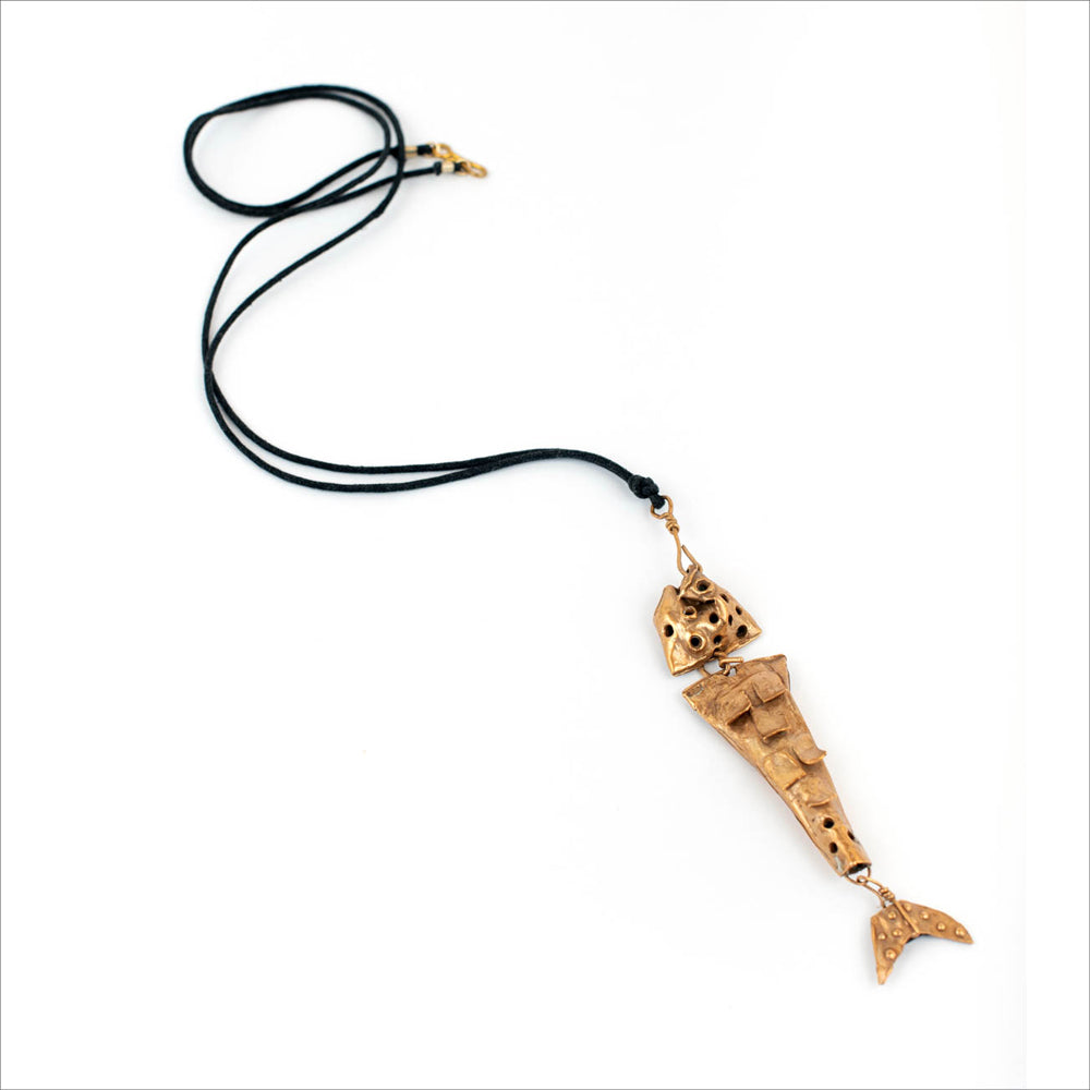 MIRIAM NORI - Pendente in Bronzo Pesce Snodato