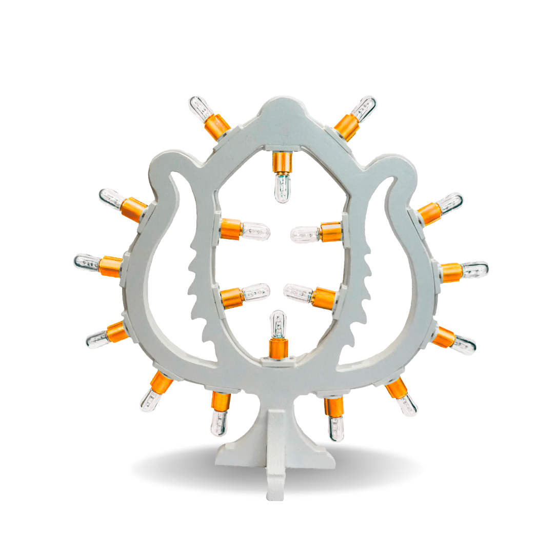 Lampada pumo Bianco-Oro