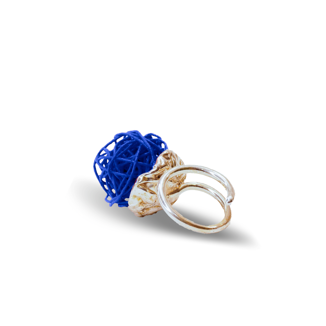 Anello Dedalus Sfera Grande- Blu