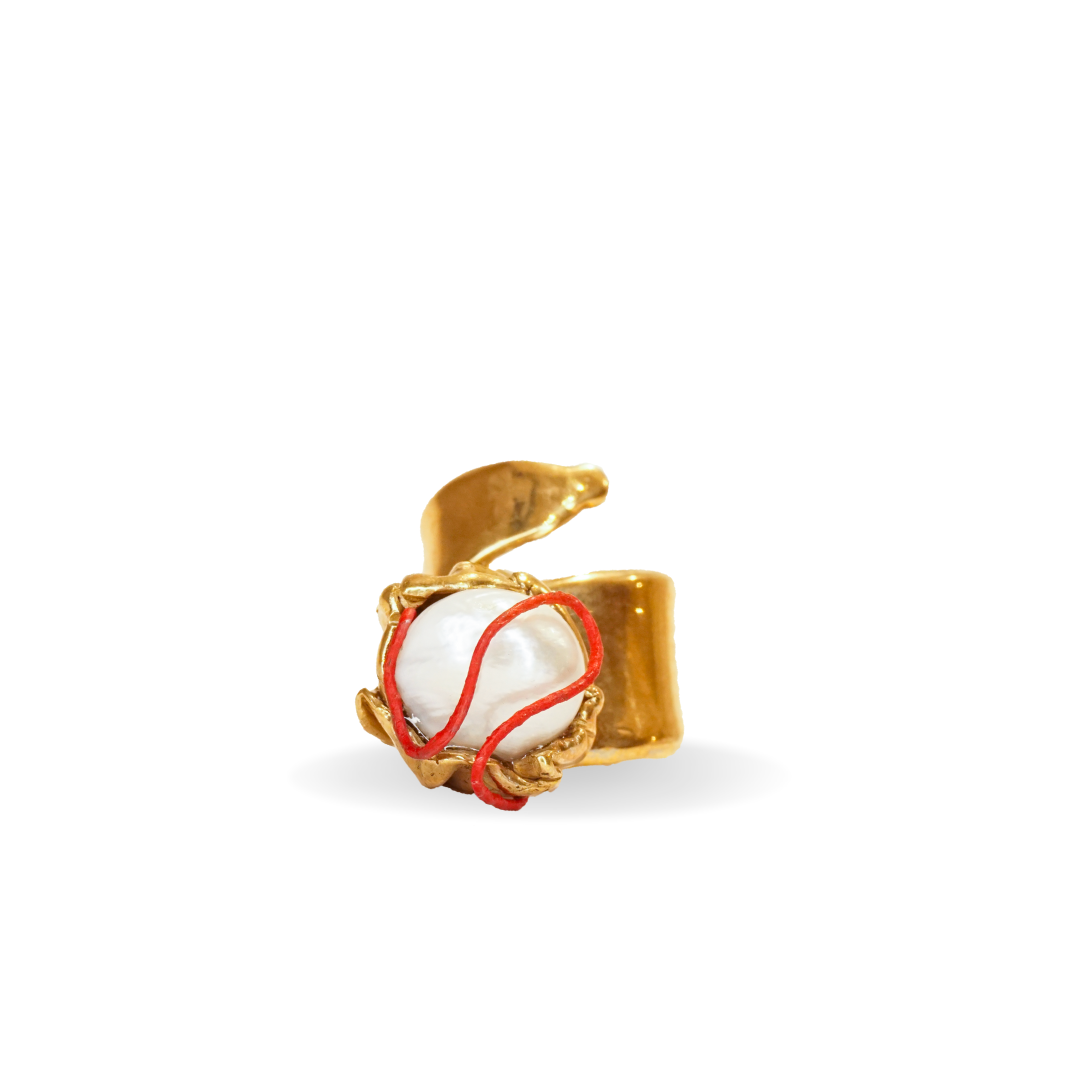 Anello Lace Perla- Rosso