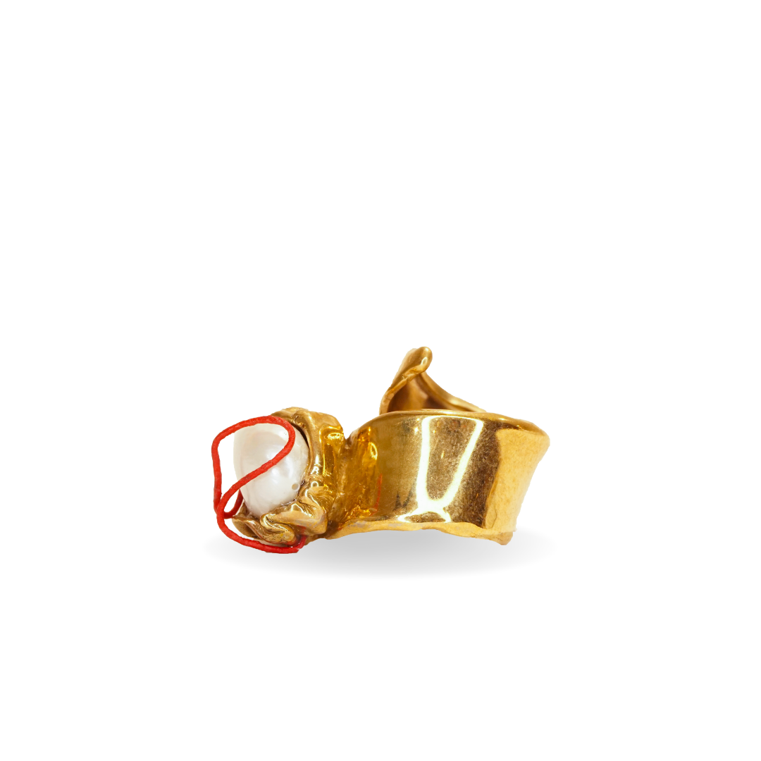 Anello Lace Perla- Rosso