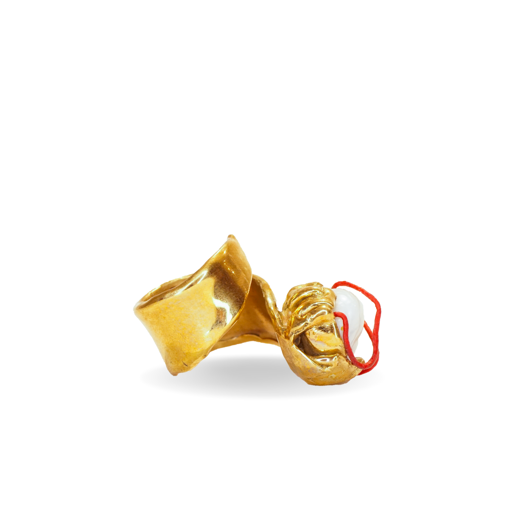 Anello Lace Perla- Rosso