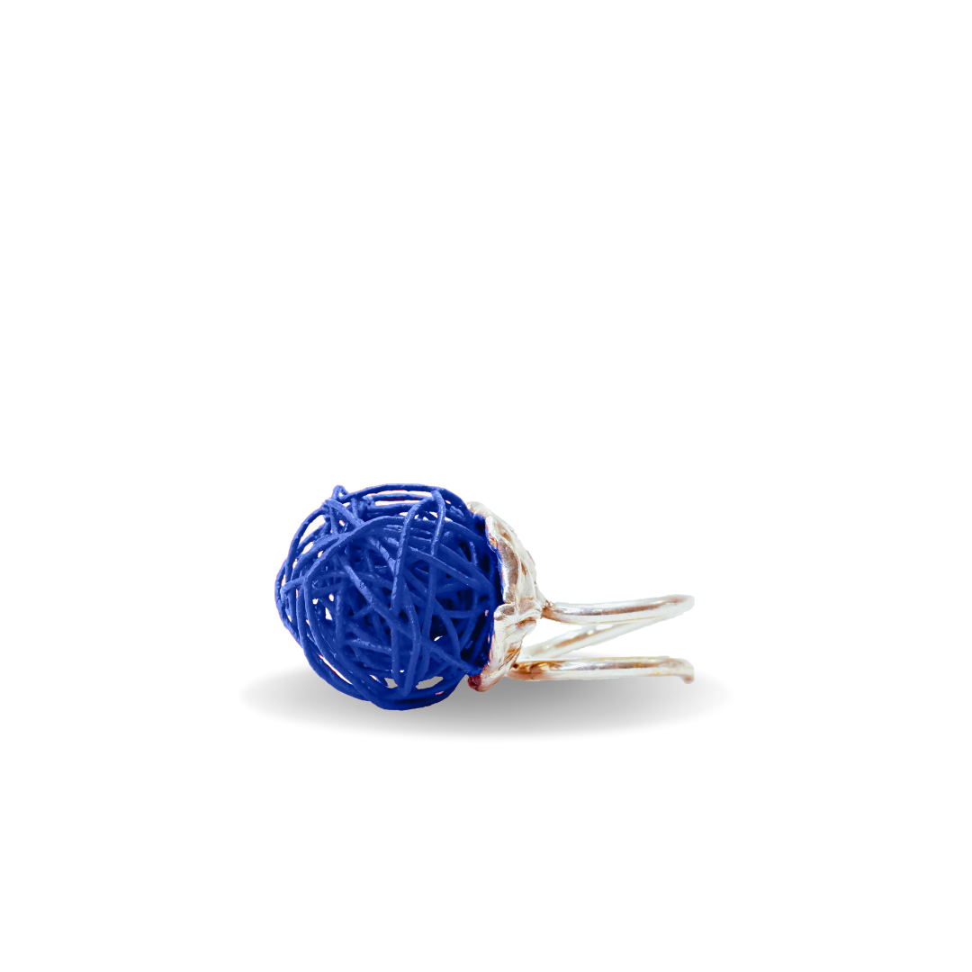 Anello Dedalus Sfera Grande- Blu