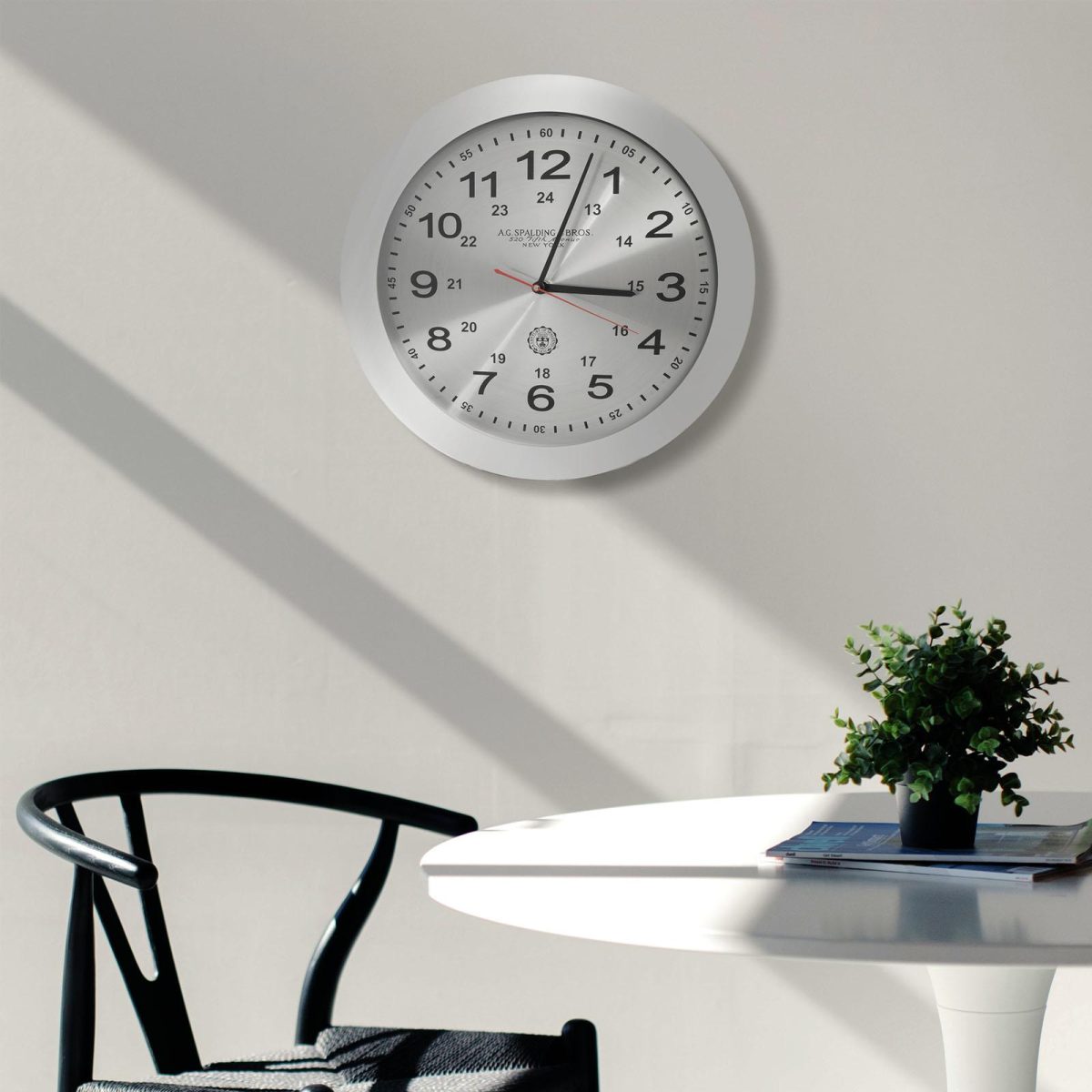 A. G. SPALDING & BROS. - Orologio da parete Twentyfour alluminio