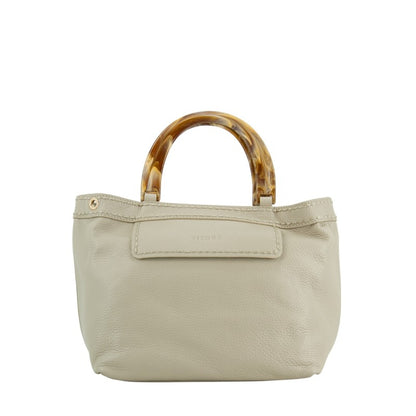 VISONA' - Borsa Ambra Medium - Latte/Quercia