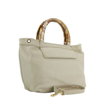 VISONA' - Borsa Ambra Medium - Latte/Quercia