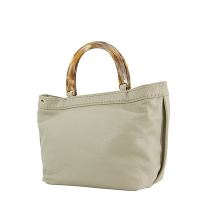 VISONA' - Borsa Ambra Medium - Latte/Quercia