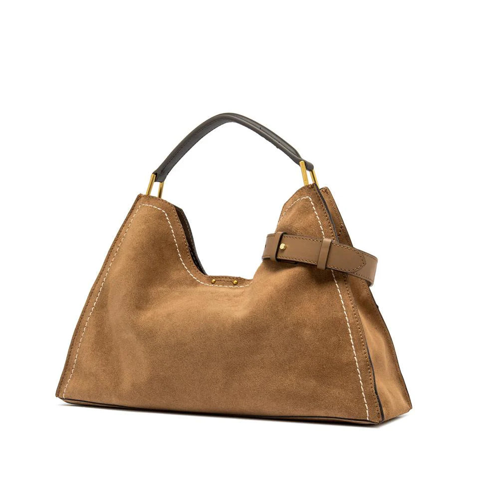 GIANNI CHIARINI - Borsa Aurora scamosciata Large - Caramello