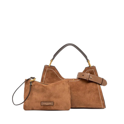 GIANNI CHIARINI - Borsa Aurora scamosciata Large - Caramello
