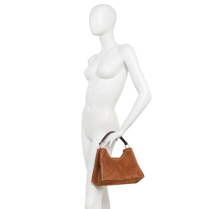 GIANNI CHIARINI - Borsa Aurora scamosciata Large - Caramello