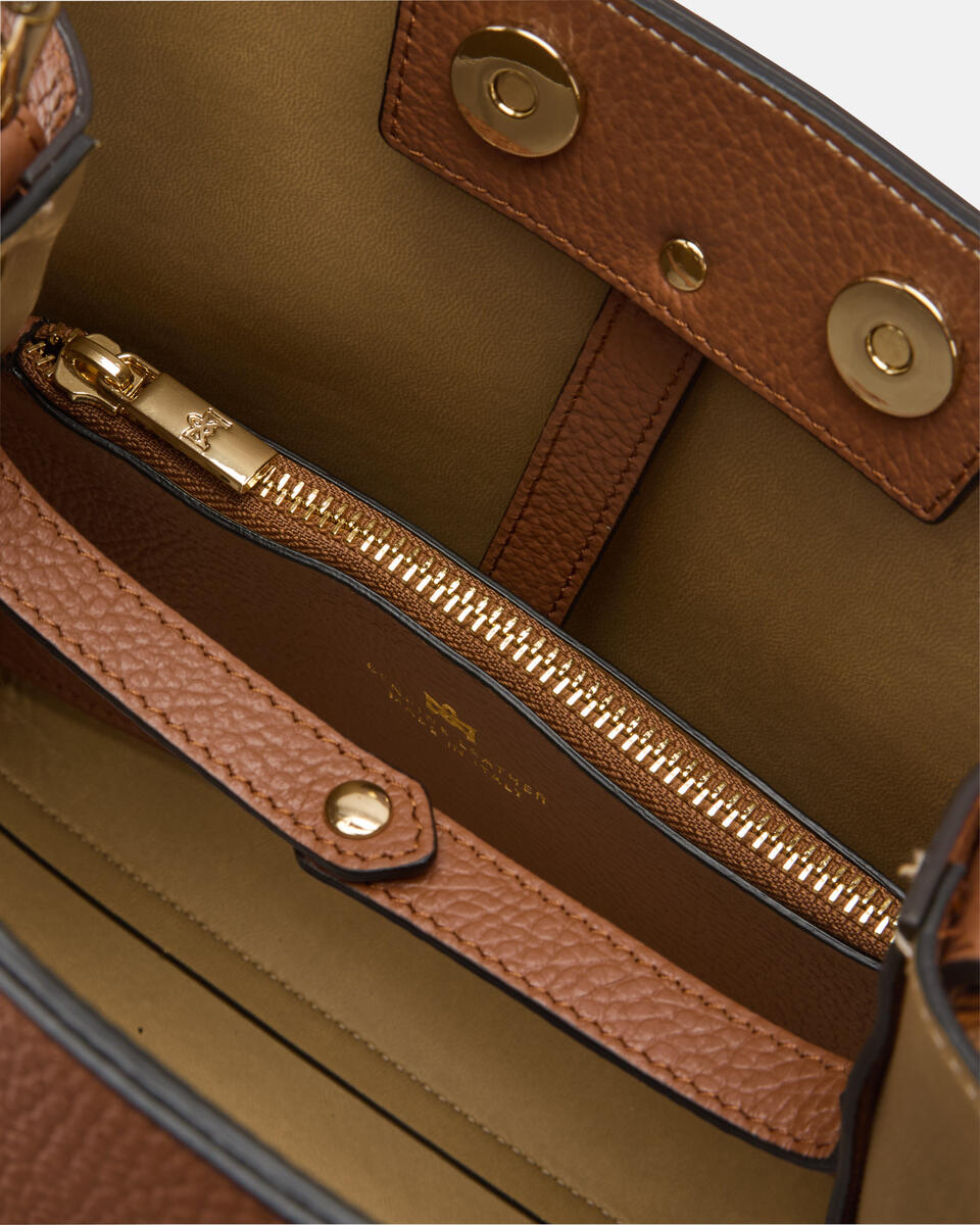 CUOIERIA FIORENTINA - Borsa Secchiello Candy - Caramel