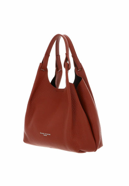 GIANNI CHIARINI - Borsa Dua Media - Brick Red / Testa Moro