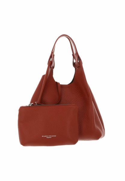 GIANNI CHIARINI - Borsa Dua Media - Brick Red / Testa Moro