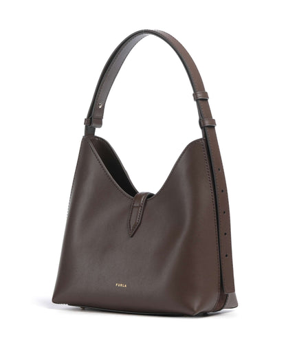 FURLA -  Borsa a spalla Goccia M suede - Toni Espresso