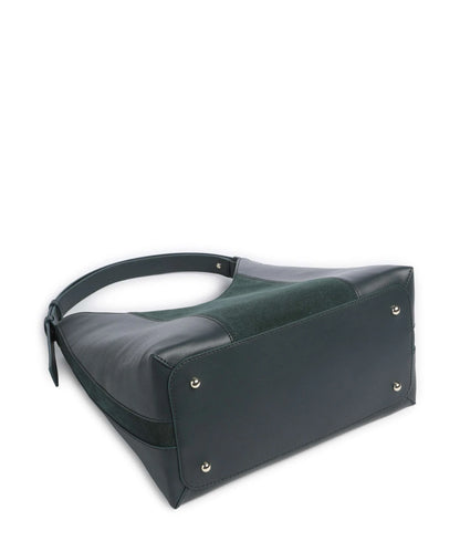 FURLA -  Borsa a spalla Goccia L suede - Dark Forest