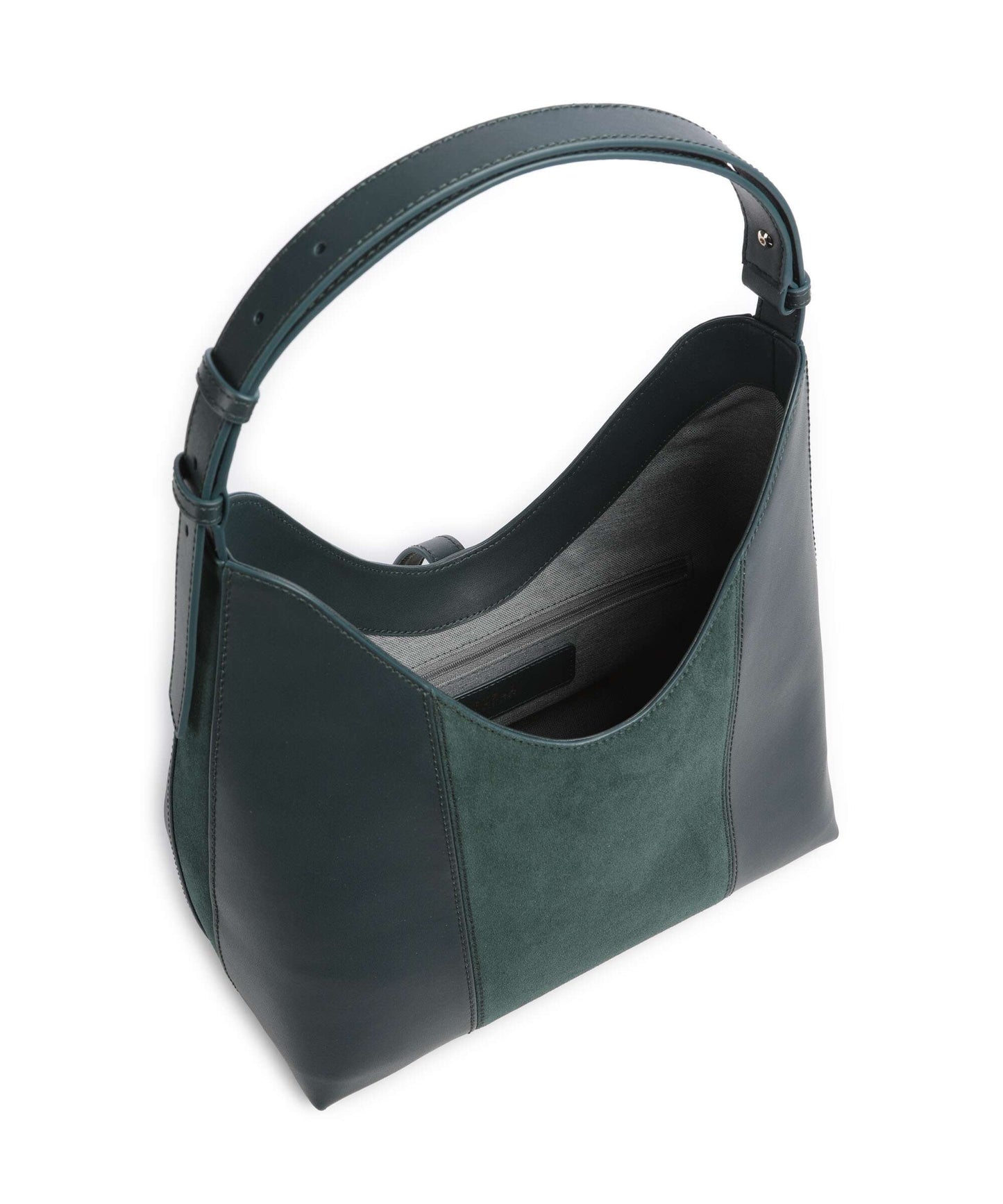 FURLA -  Borsa a spalla Goccia L suede - Dark Forest