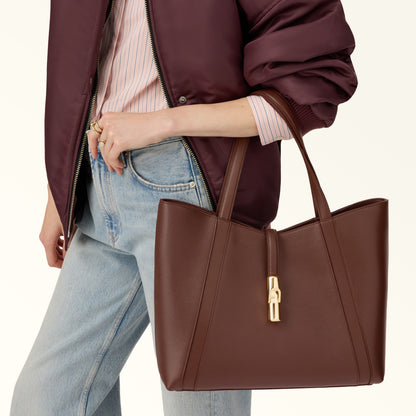FURLA -  Borsa Goccia Shopping L  - Cioccolato