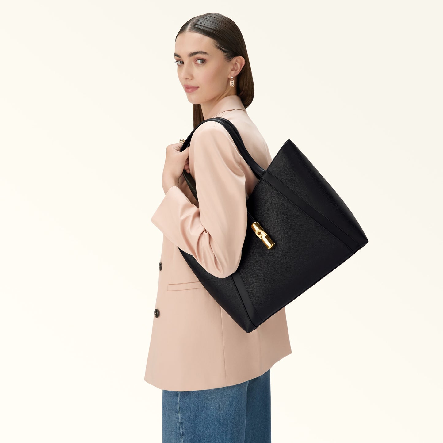 FURLA -  Borsa Goccia Shopping L  - Nero