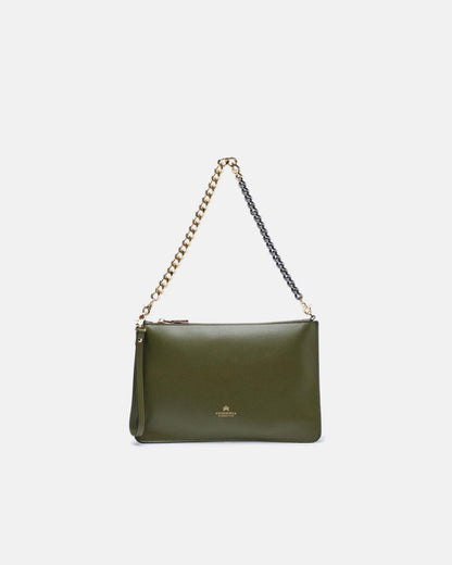 CUOIERIA FIORENTINA - Alice pochette Verde Militare