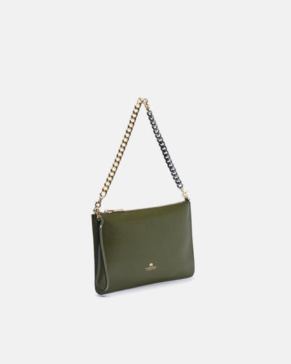 CUOIERIA FIORENTINA - Alice pochette Verde Militare