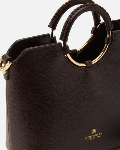 CUOIERIA FIORENTINA - Tote Bag Piccola Oblò - Testa Moro