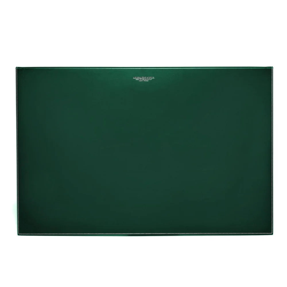 A. G. SPALDING & BROS. - Sottomano doppio in pelle verde, 60x40