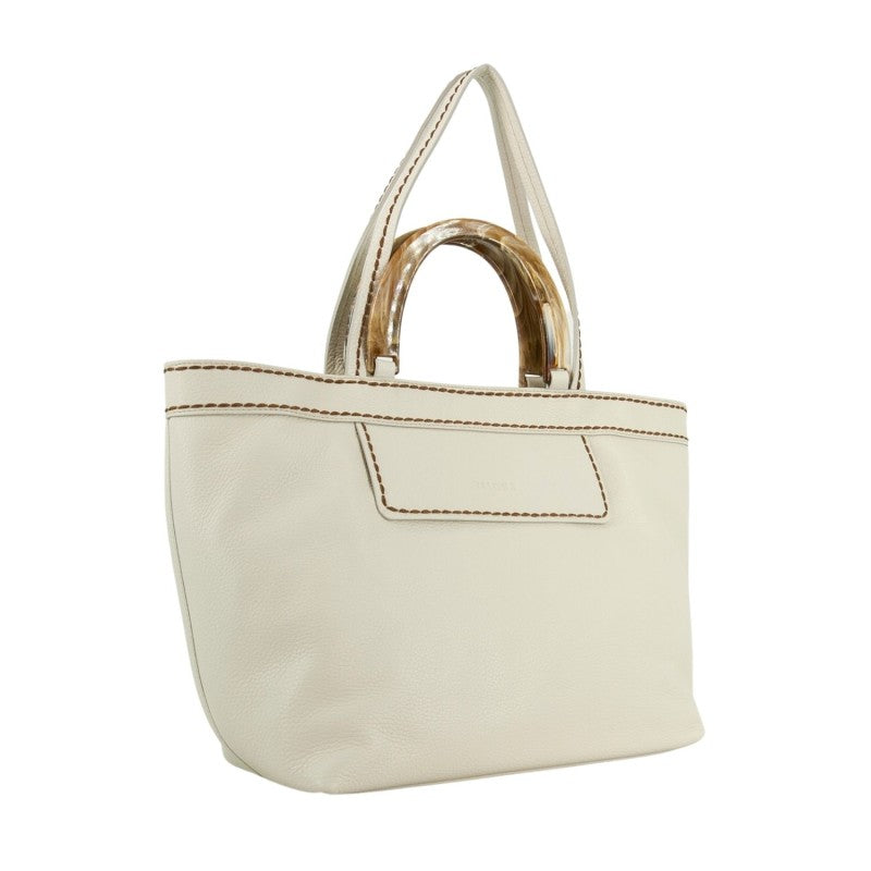 VISONA' - Borsa Ambra Large - Latte
