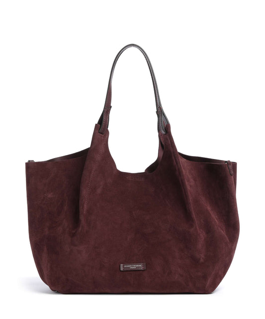 GIANNI CHIARINI - Borsa Dua Large camoscio - Amarone