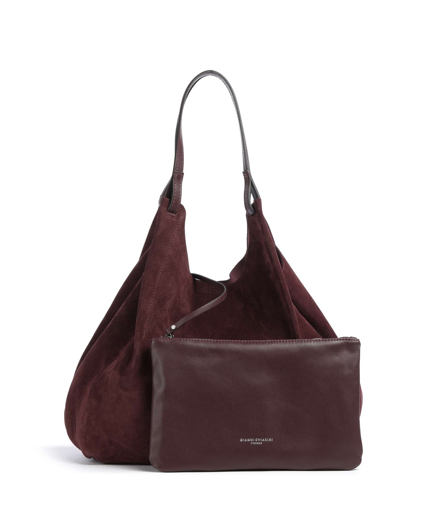 GIANNI CHIARINI - Borsa Dua Large camoscio - Amarone