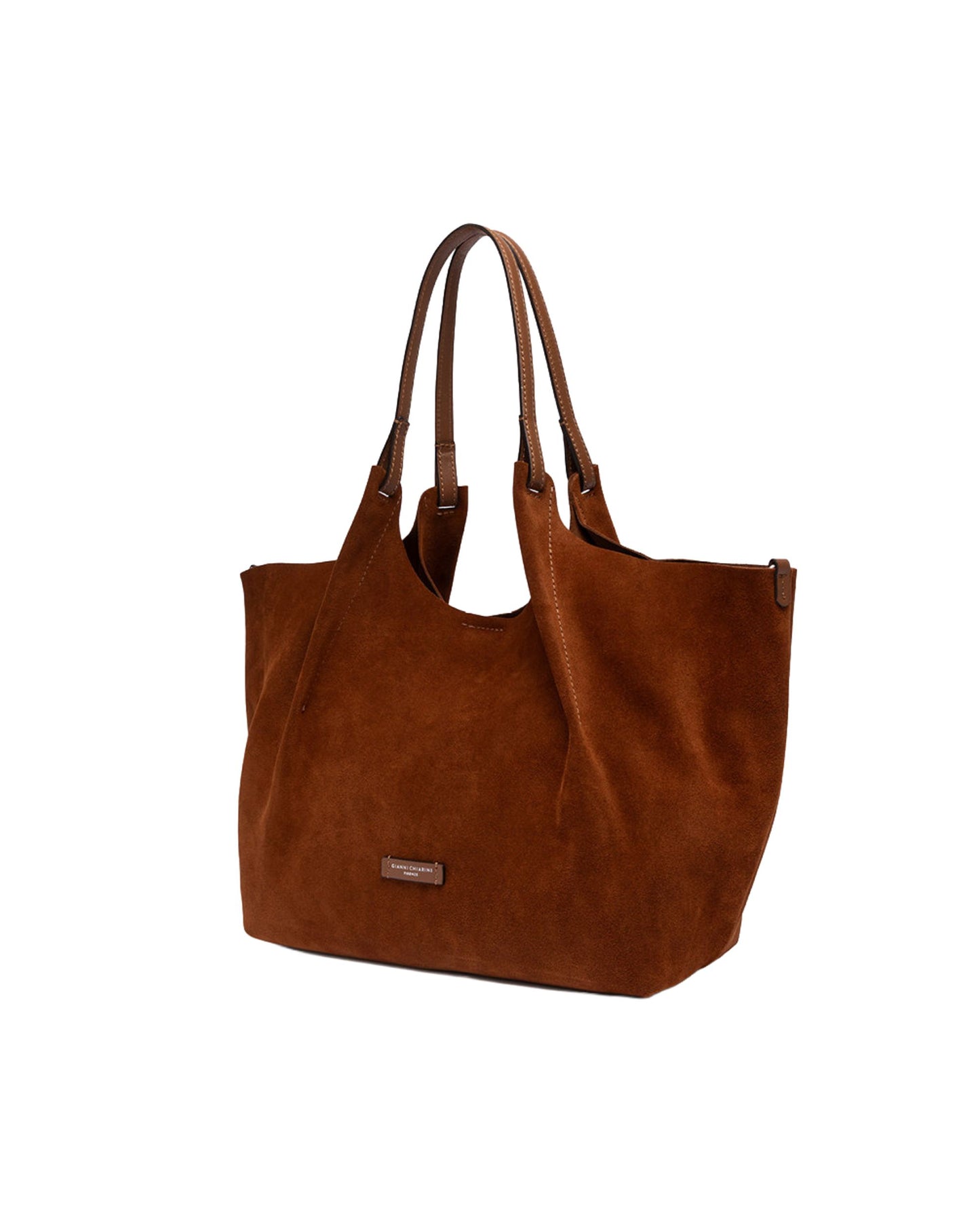 GIANNI CHIARINI - Borsa Dua Large camoscio - Cognac
