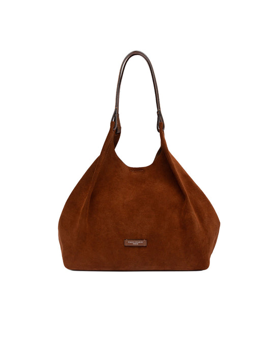 GIANNI CHIARINI - Borsa Dua Media Camoscio - Cognac