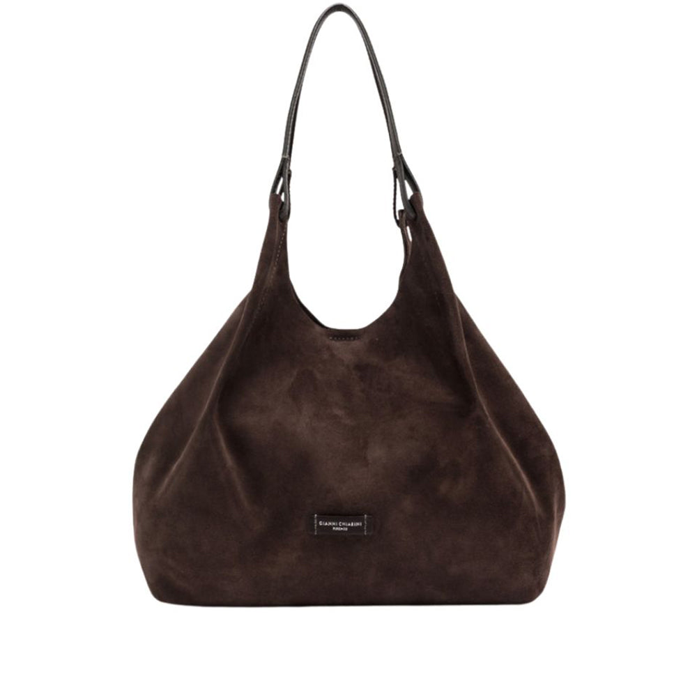 GIANNI CHIARINI - Borsa Dua Large camoscio - Moka