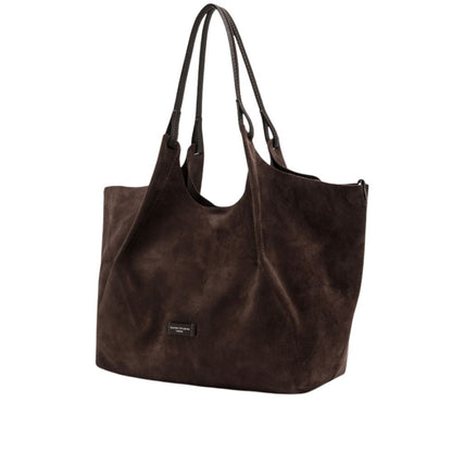 GIANNI CHIARINI - Borsa Dua Large camoscio - Moka
