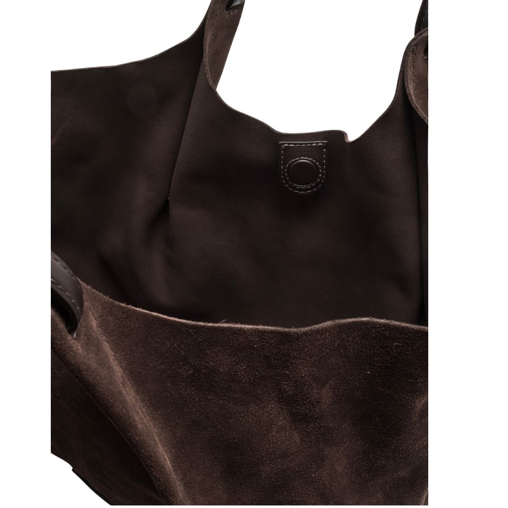 GIANNI CHIARINI - Borsa Dua Large camoscio - Moka