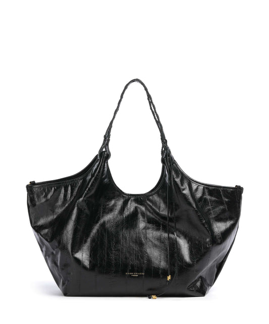 GIANNI CHIARINI - Borsa Dua Large pelle anguilla - Nero