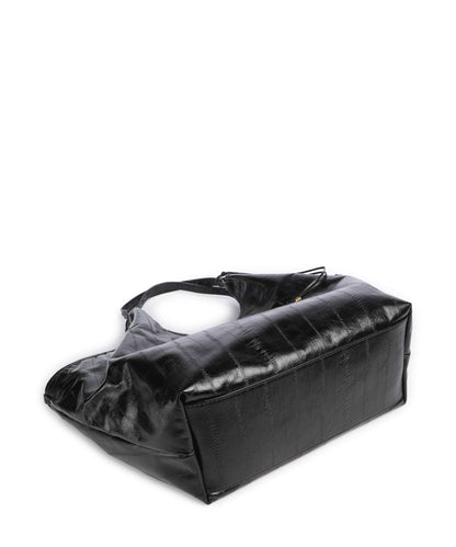 GIANNI CHIARINI - Borsa Dua Large pelle anguilla - Nero