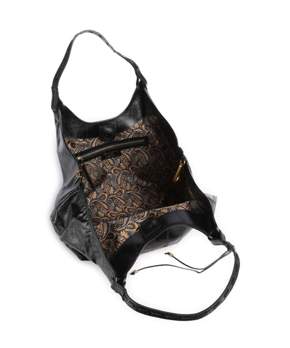 GIANNI CHIARINI - Borsa Dua Large pelle anguilla - Nero