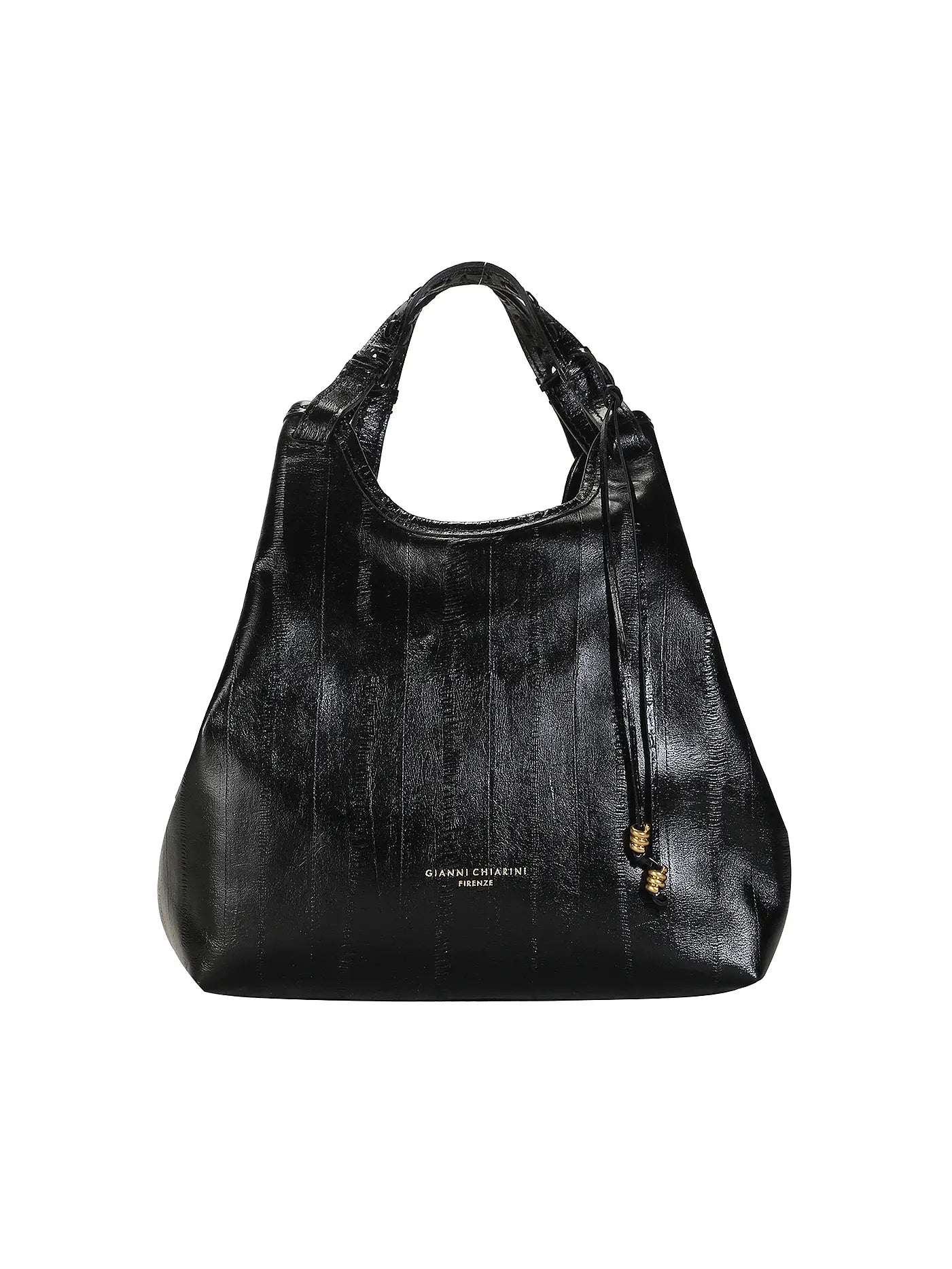 GIANNI CHIARINI - Borsa Dua Media pelle anguilla - Nero