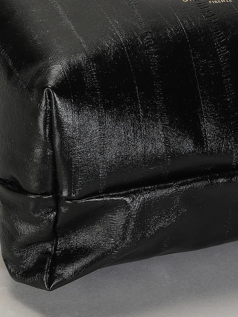 GIANNI CHIARINI - Borsa Dua Media pelle anguilla - Nero