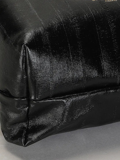 GIANNI CHIARINI - Borsa Dua Media pelle anguilla - Nero