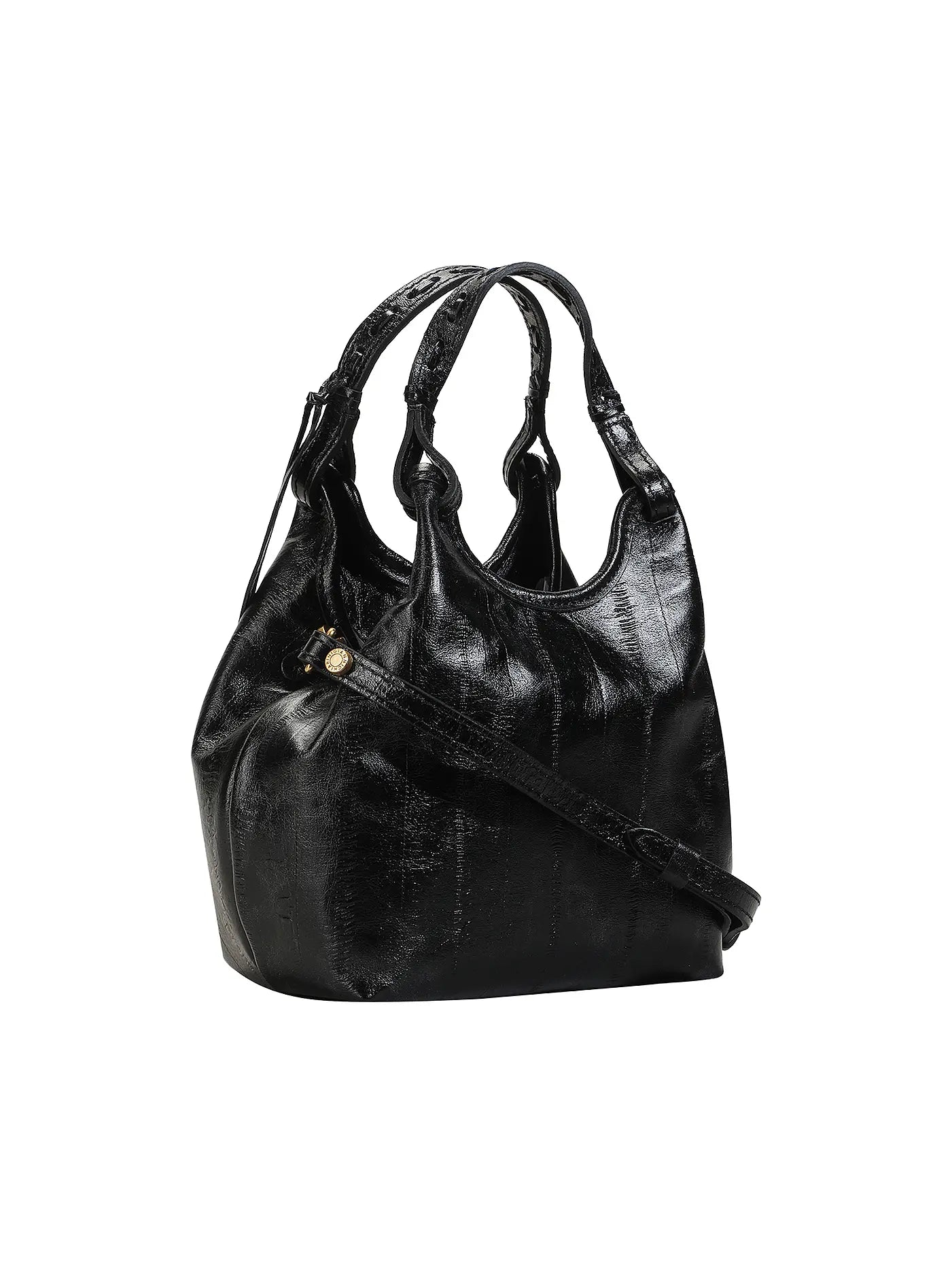 GIANNI CHIARINI - Borsa Dua Small pelle anguilla - Nero