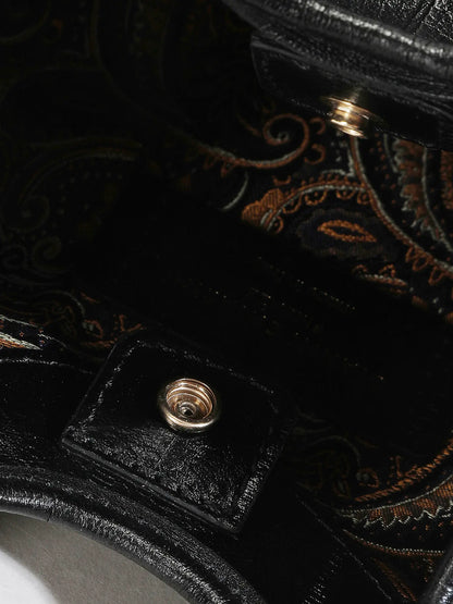 GIANNI CHIARINI - Borsa Dua Small pelle anguilla - Nero