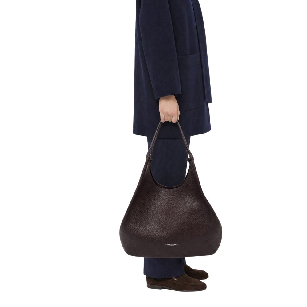 GIANNI CHIARINI - Borsa Dua Large - Espresso