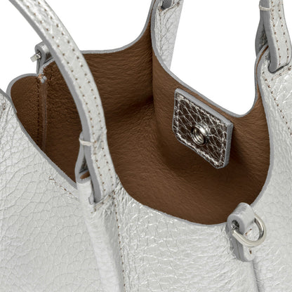 GIANNI CHIARINI - Borsa Dua Small - Silver/Clay